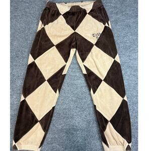 Teddy Fresh Harlequin Argyle Jogger Sweatpants Size Small Streetwear